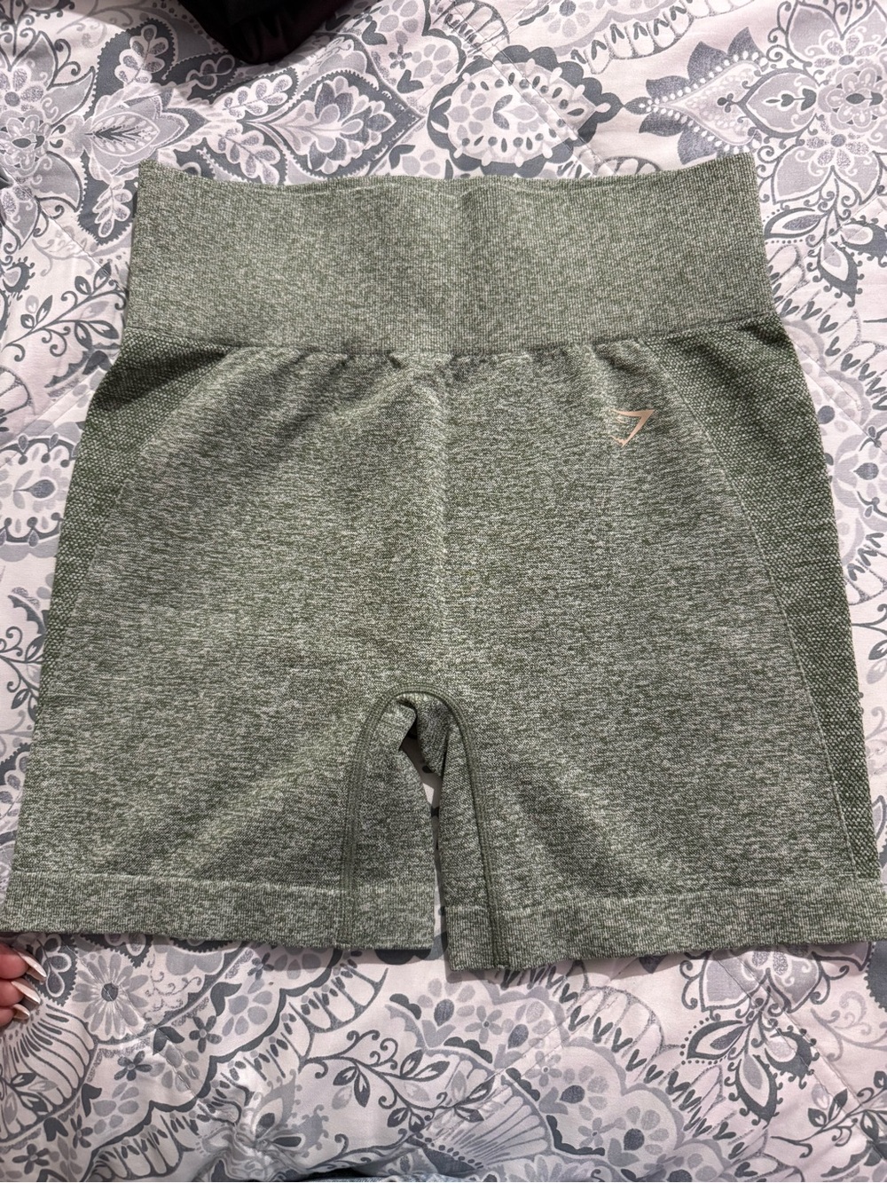 Gymshark Sage Green Seamless High-Waist Bike Shorts